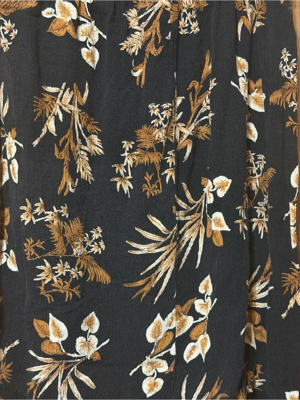 Bentley Plus Vintage Black & Brown Floral Skirt